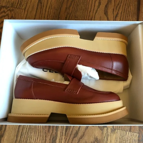 Robert Clergerie Banel Flatform Platform Leather Loafers - Picture 9 of 12